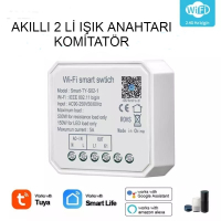 TUYA DESTEKLİ WİFİ AKILLI İKİLİ IŞIK ANAHTAR 10 AMPER - 0